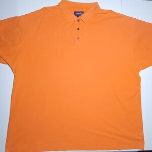 Repp Mens Orange Short Sleeve Cotton Polo Size 4X / BIG